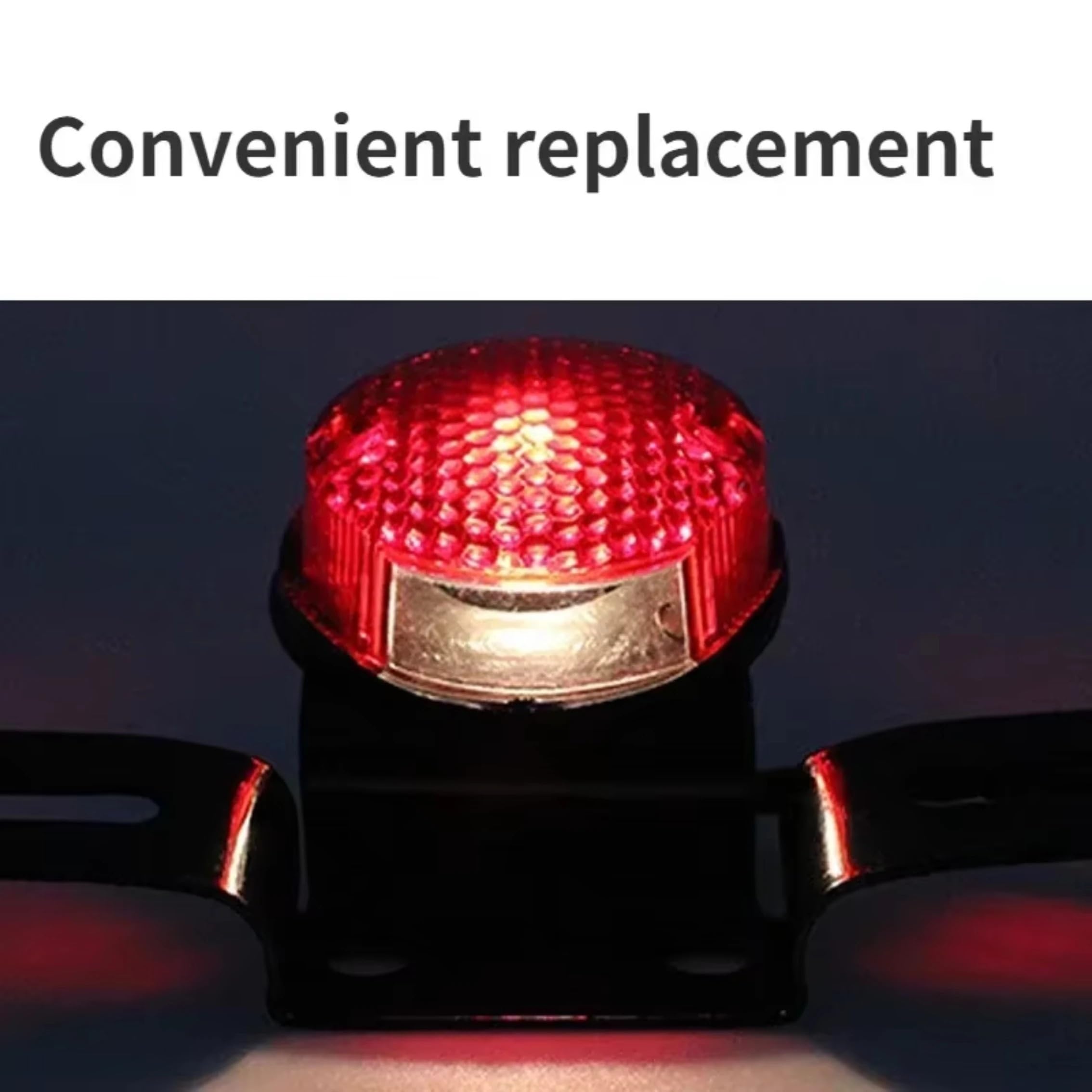 światło hamowania światło do motocykla Do Choppera Bobbera | Lampa światła stopu tylnego hamulca z mocowaniem tablicy rejestracyjnej(2pcs black red)