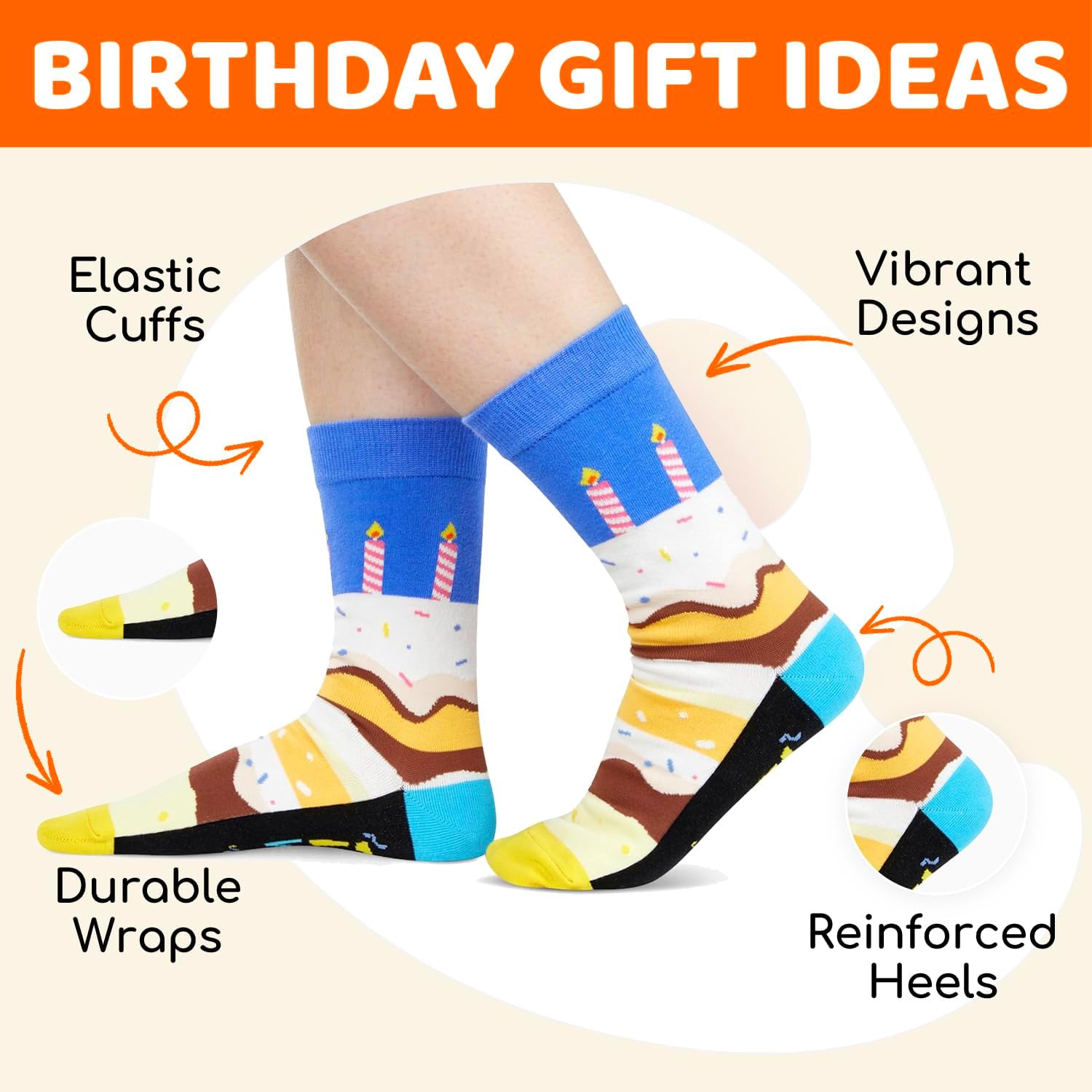 HAPPYPOP 65 70 Birthday Gifts - 61 62 63 64 65 66 67 68 69 70 Birthday Socks for Men Women - Image 3