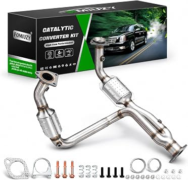 High Flow Front Catalytic Converter Kit Direct-Fit Chevy Silverado GMC Sierra 1500 1999 2000 2001 2002 2003 2004 2005 2006 Avalanche Suburban Tahoe Yukon XL Cadillac Escalade 4.3L 4.8L 5.3L