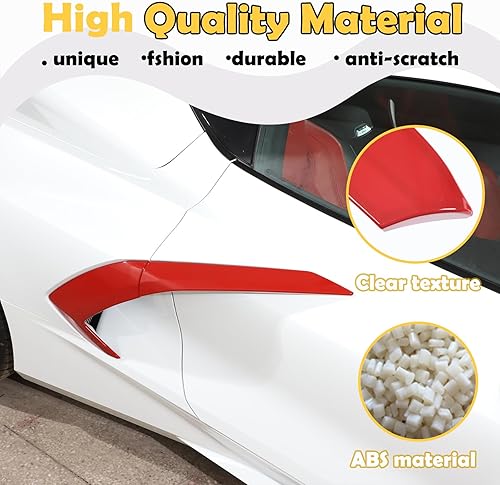 Miniatura 3 de CHEAYAR Cubierta de salida de aire lateral de la carrocería exterior compatible con Chevrolet Corvette C8 2020-2023, accesorios de ventilación de la