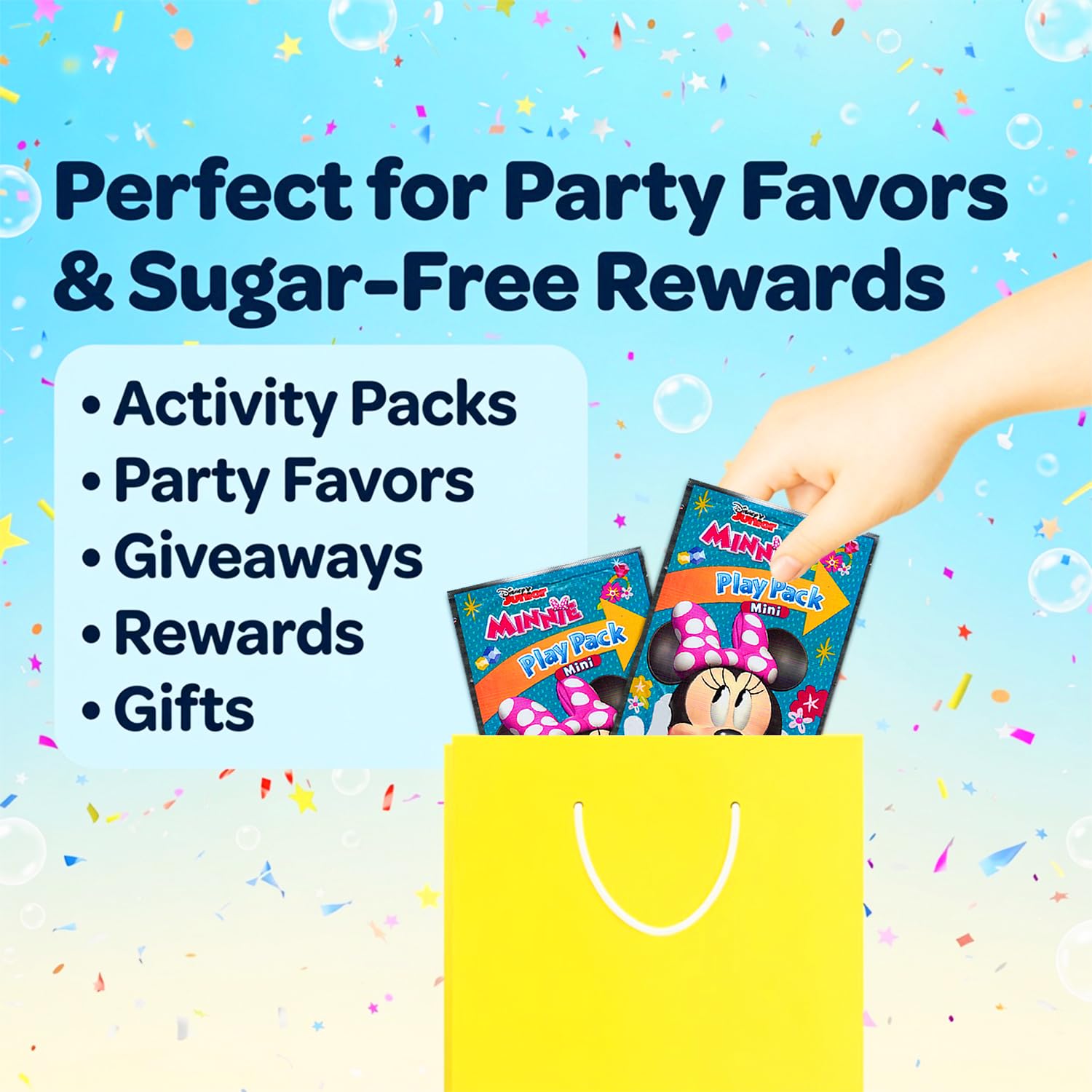 Disney Minnie Mouse - Juego de recuerdos de fiesta de cumpleaños – Paquete con 24 paquetes de juego | Mini libros para colorear, calcomanías, para bolsas de regalo | Suministros de fiesta de Minnie