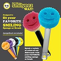 Vista 4 de El mango sonriente original con dispensador de jabón para esponja Scrub Daddy (Reg. TM) y esponja Scrub Moji (negro)
