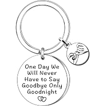 AMZQ Boyfriend Girlfriend Couple Gifts Keyring Long Distance Relationship Gifts Birthday Gifts Love Valentine's Day Gifts One Day We Will Never Have to Say Goodbye Keychain