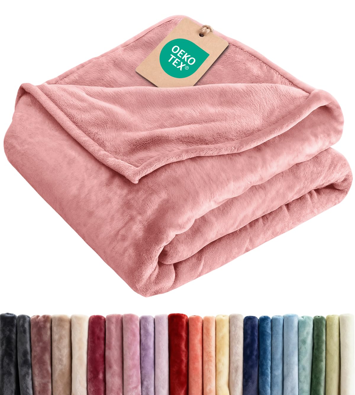 Fleece Blanket Kids Size - Ultra-Soft Flannel Fleece Blanket - Rose Pink
