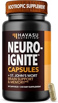 NeuroIGNITE Nootropic Brain Supplement for Memory and Focus, 30 Servings