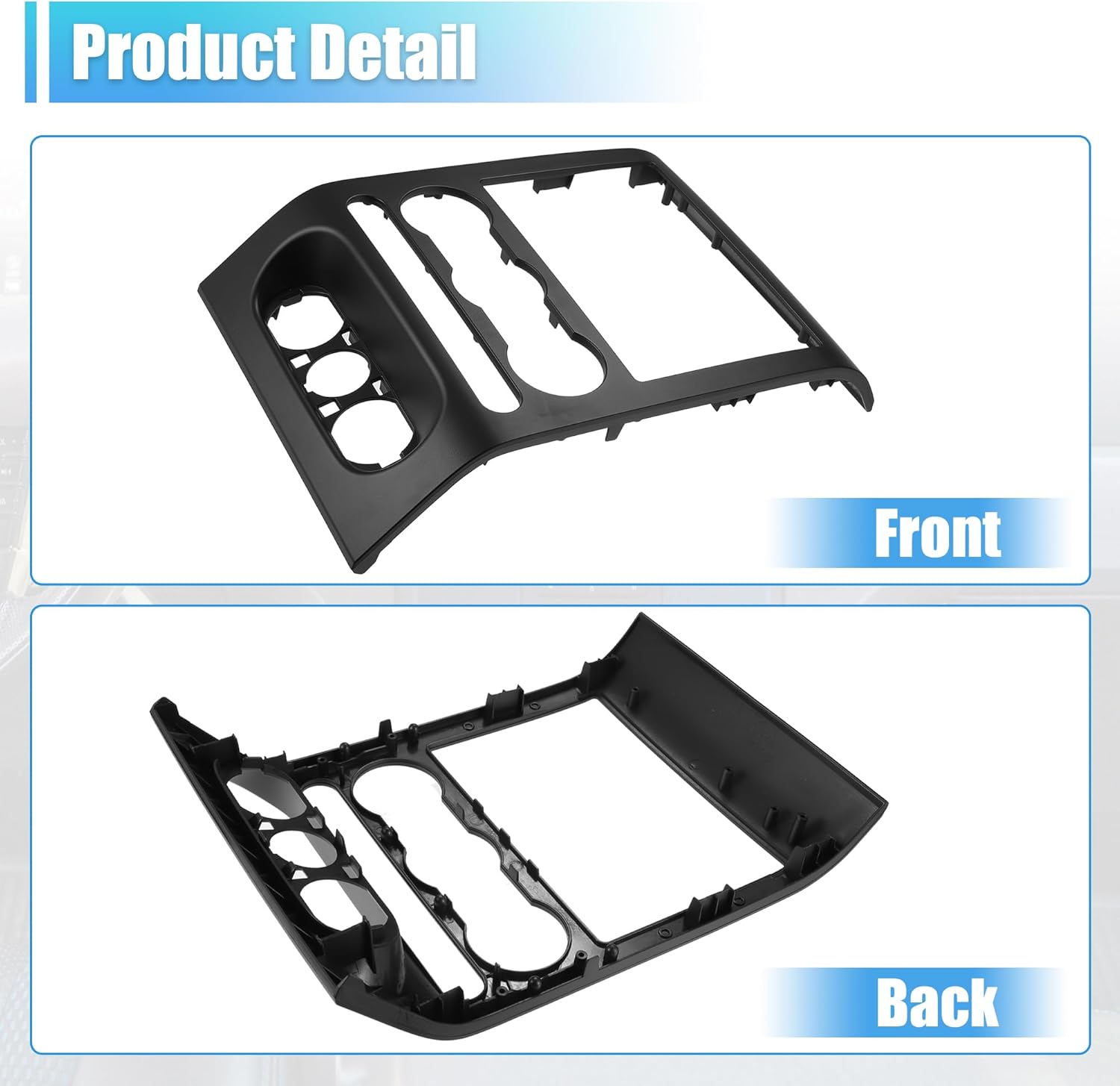 X AUTOHAUX Dash Radio Bezel Center Dashboard Trim Panel Cover for Ford F150 2004 2005 2006 2007 2008 4L3Z-1504302-AAA Dash Radio Climate Bezel Center Trim Panel