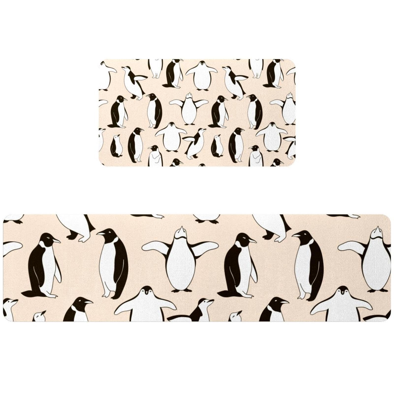 Tapis de cuisine motif pingouins idéal pour couloir et buanderie