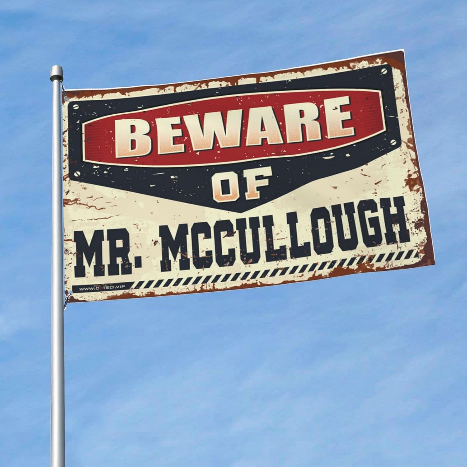College Room Sign Beware Of Mr. Mccullough Flag Room Decor For Men Cute Flags For Teen Girls Room (Size : 152X244CM)