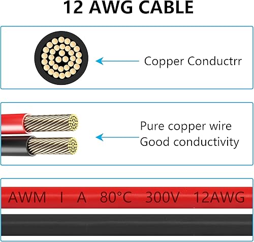 Miniatura 4 de SinLoon XT60 - Cable de terminal de anillo tórico 12AWG 23.6 pulgadas XT60H hembra a junta tórica, cable conector para aviones RC, juguete, autos,