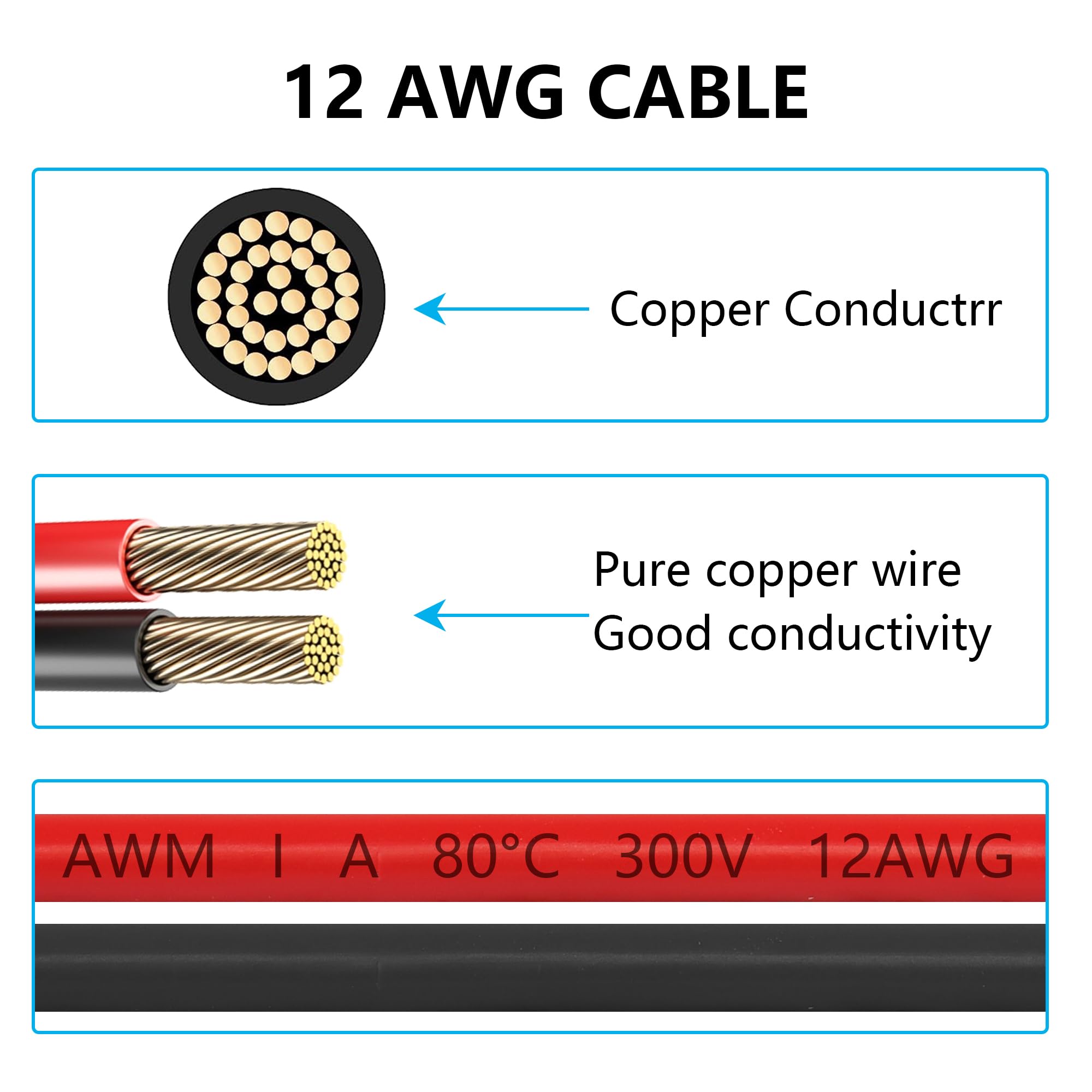 Cable Conector XT60 A Junta Tórica - Para Baterías Lipo FPV Racing - Cable 12AWG, 36 Pulgadas - Hembra