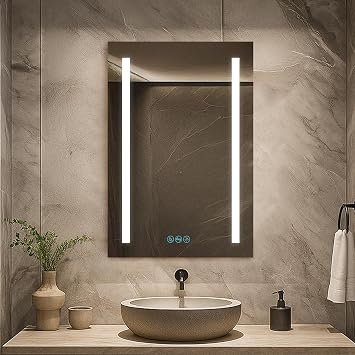 Blossom LED Medicine Cabinet Mirror for Bathroom, 20x32 Inch - Lighted Medicine Cabinet with Mirror - Recessed or Surface Makeup Mirror, Anti-Fog, Adjustable Brightness - P1M-20-Left Hinge