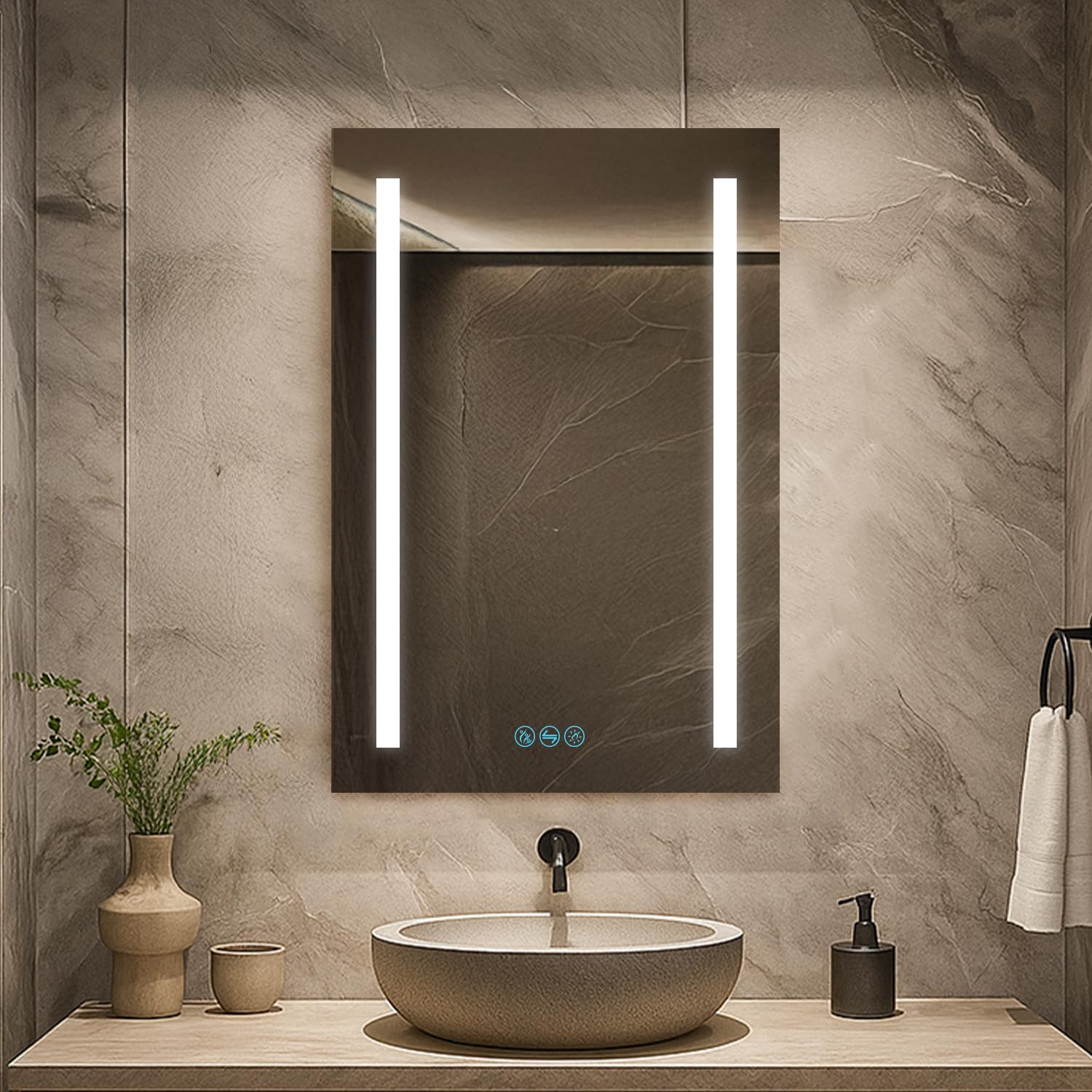 Blossom LED Medicine Cabinet Mirror for Bathroom, 20x32 Inch - Lighted Medicine Cabinet with Mirror - Recessed or Surface Makeup Mirror, Anti-Fog,