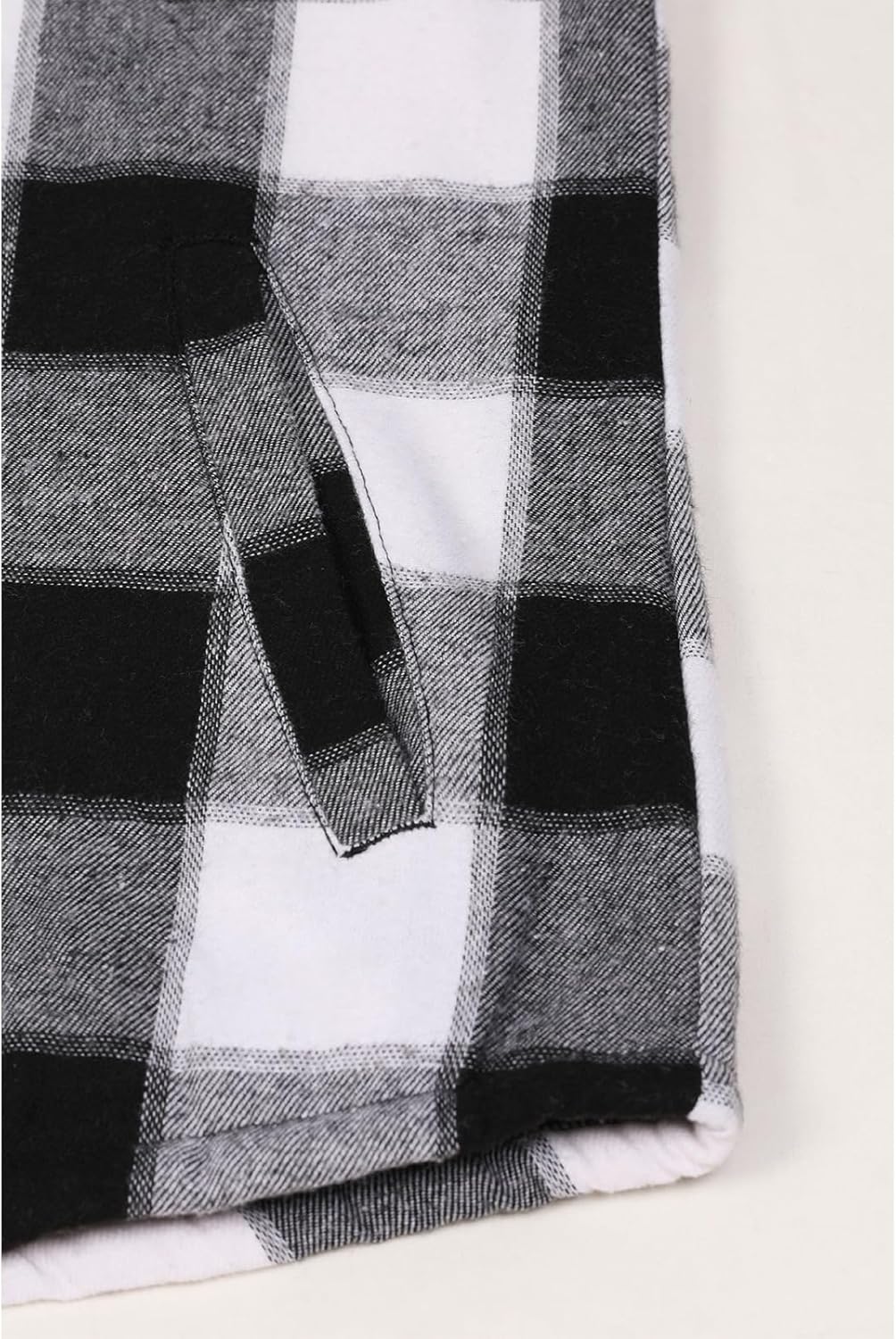 ZENTHACE Women's Hooded Flannel Shirt Jacket,Sherpa Lined Full Zip Fall Winter Plaid Shacket - Image 6