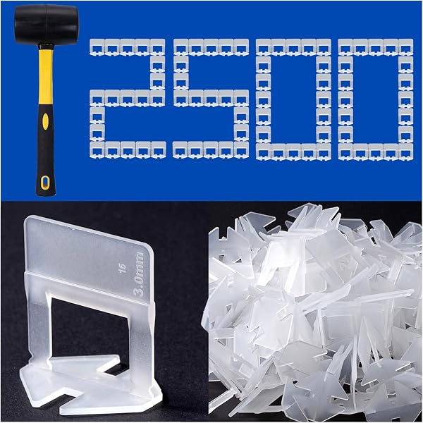 Tile Leveling System 1/8 Inch Spacers Tile Leveler Clips and Tools Harden Rubber