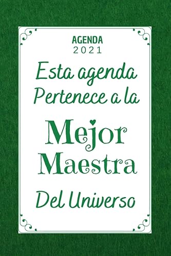 AGENDA 2021 Mejor Maestra Regalo maestra infantil primaria original , Agenda profesional 2021 Semana Vista A5 , Organizador Planificador Semanal y