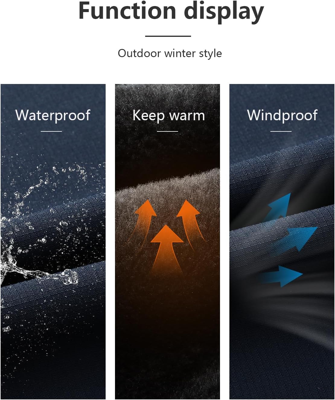 Men's Waterproof and Windproof Ski Jacket, Winter Raincoat with Multiple Pockets, Suitable for Out - Image 4