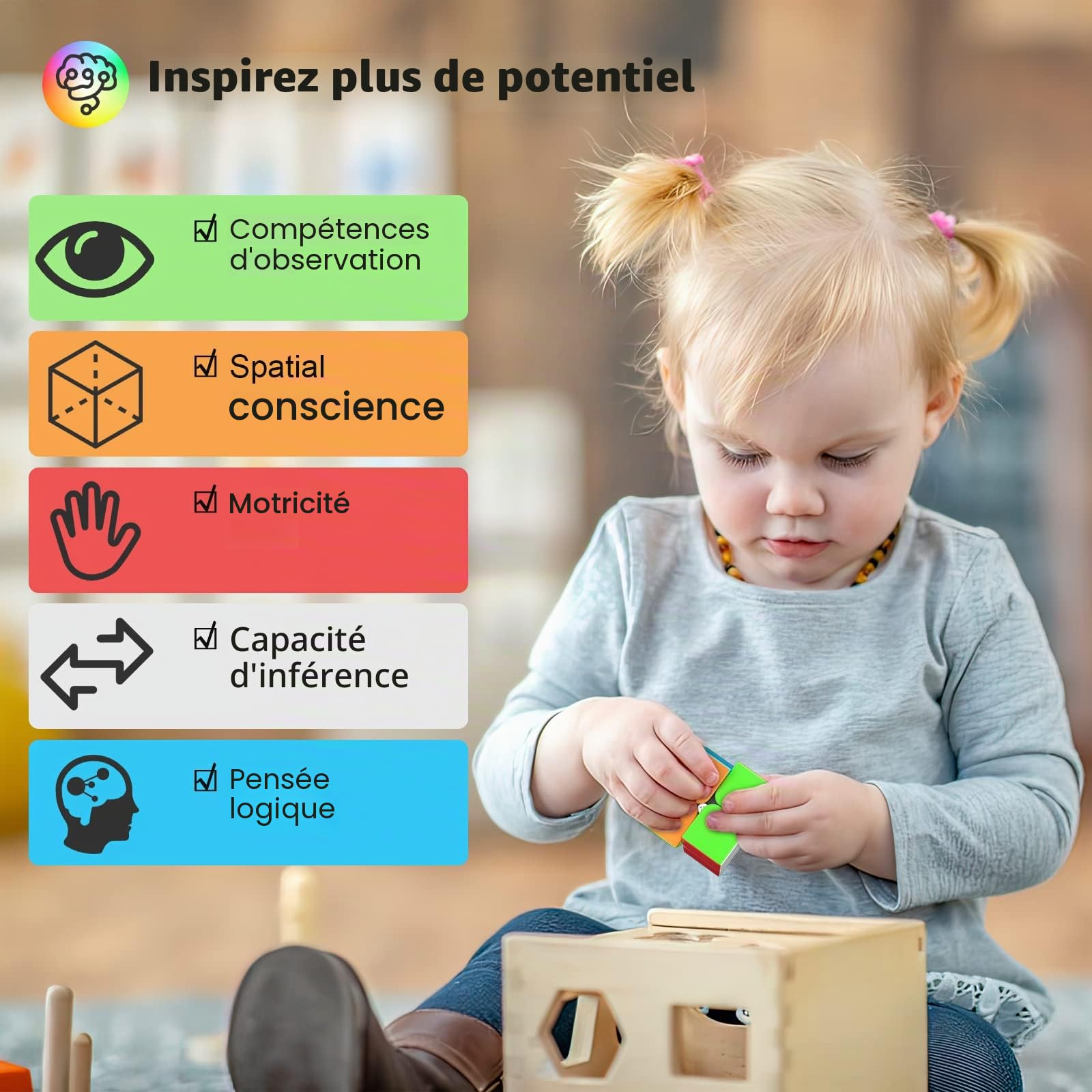 Vdealen Speed Cube Magique 2x2 3x3 4x4 Pyramide Megaminx Skewb Snake Infinity Cube de Vitesse, Lisse Autocollant Magic Cube Puzzle, Cadeau pour Enfants Les Adolescents Adultes(11 Paquet)