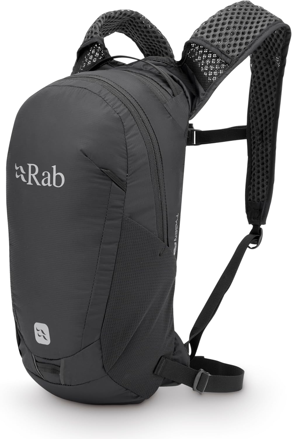 Rab Tygen Backpack - Lightweight Breathable Daypack for Travel, Hiking, & Commuting, Black, 6-Liter (Back Length - Medium)