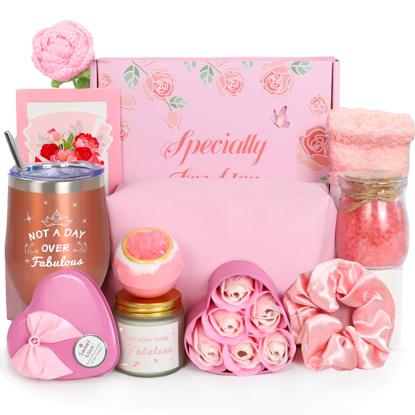 duludulu Birthday Gifts for Women, Birthday Gifts for Her, Hamper Pamper Presents Unusual Self Care Set for Girl, Mother, Mum, Friends, Wife, Grandma, Sister, Colleagues