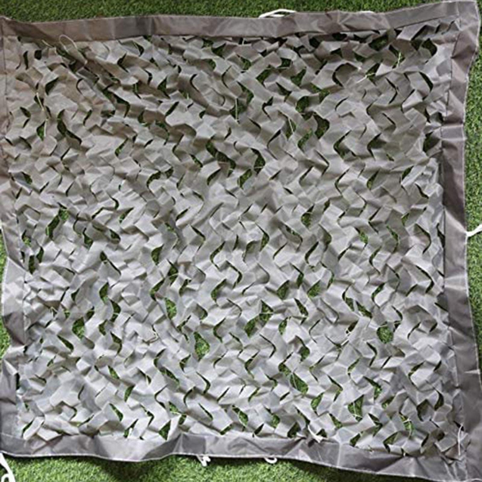 Filet De Camouflage Gris,Filet De Protection Solaire Extérieur,Filet D'ombrage,Filet De Camouflage Renforcé Militaire,Pour Jardin,Pergola,Chasse,Décoration De Fête À Thème,Grey-4x8m(13.1*26.2ft)