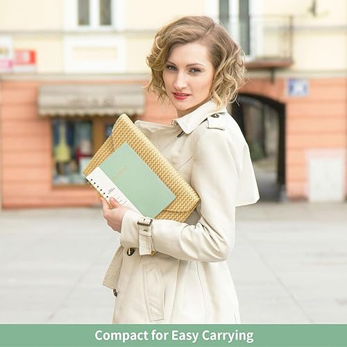 Miniatura 6 de Cuaderno de espiral con rayas universitarias A5, cuaderno de notas de 5.75 x 8.125 pulgadas, 160 páginas, diario de escritura para mujer, cuaderno