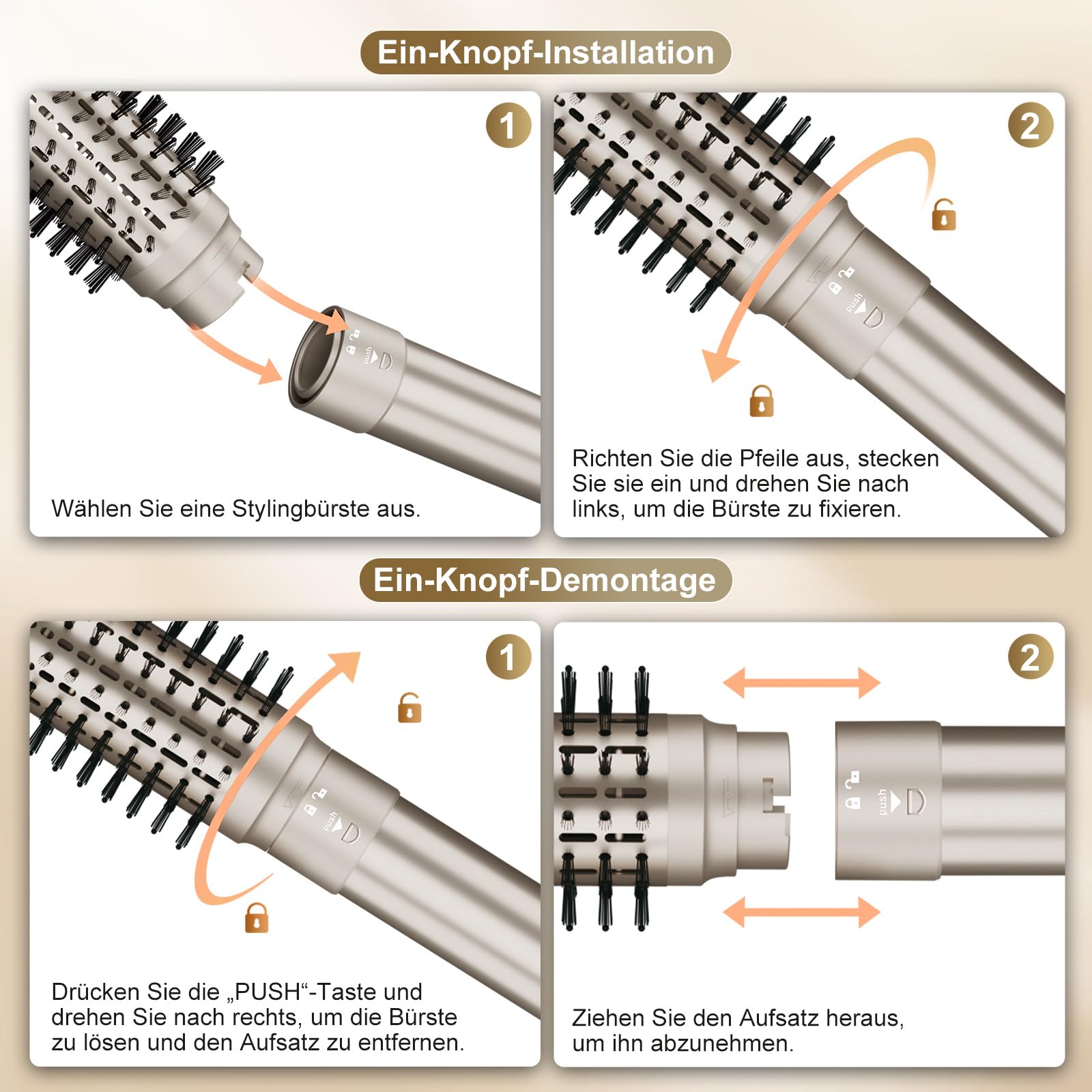 7MAGIC 6-in-1 Airstyler Set mit Lockenstab und Glätteisen Ansicht 9