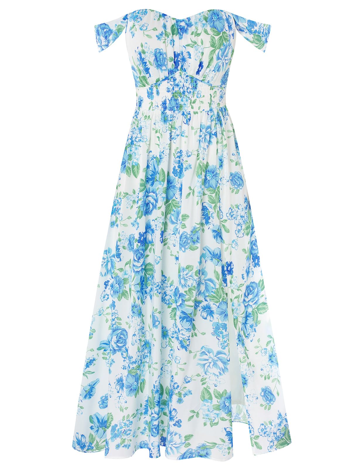 GRACE KARIN 2026 Women's Summer Floral Wedding Guest Dress,Beach Flowy A Line Maxi Off Shoulder Bridesmaid Dresses
