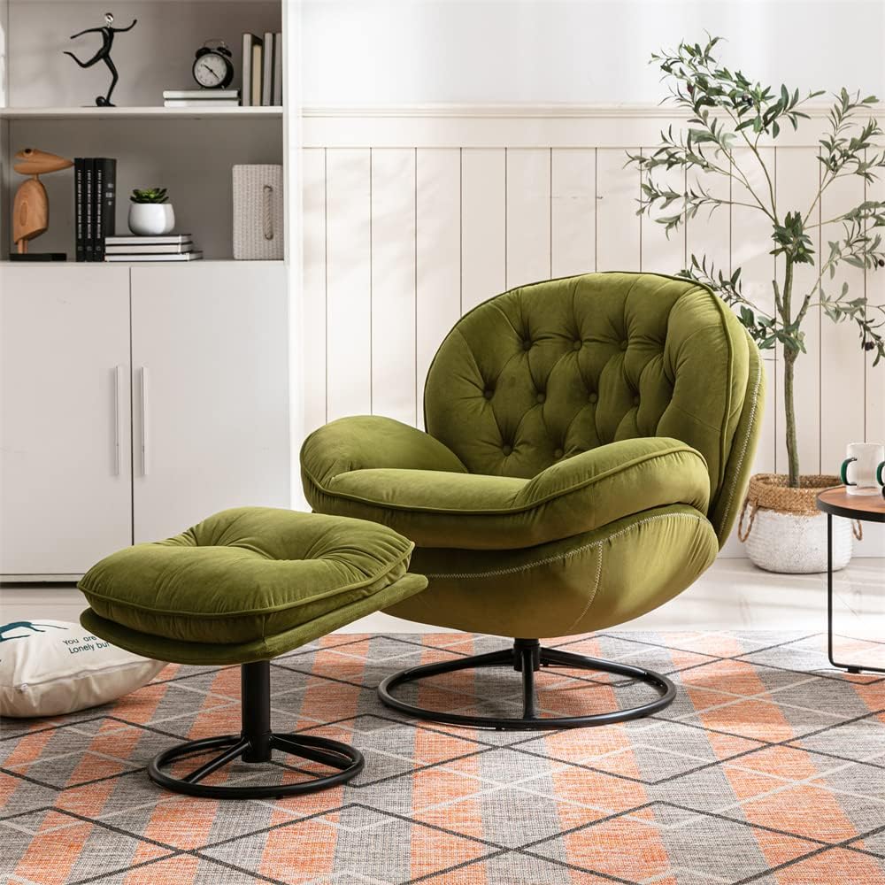 ovios Living Room Chair Home Recliner Chair with Ottoman