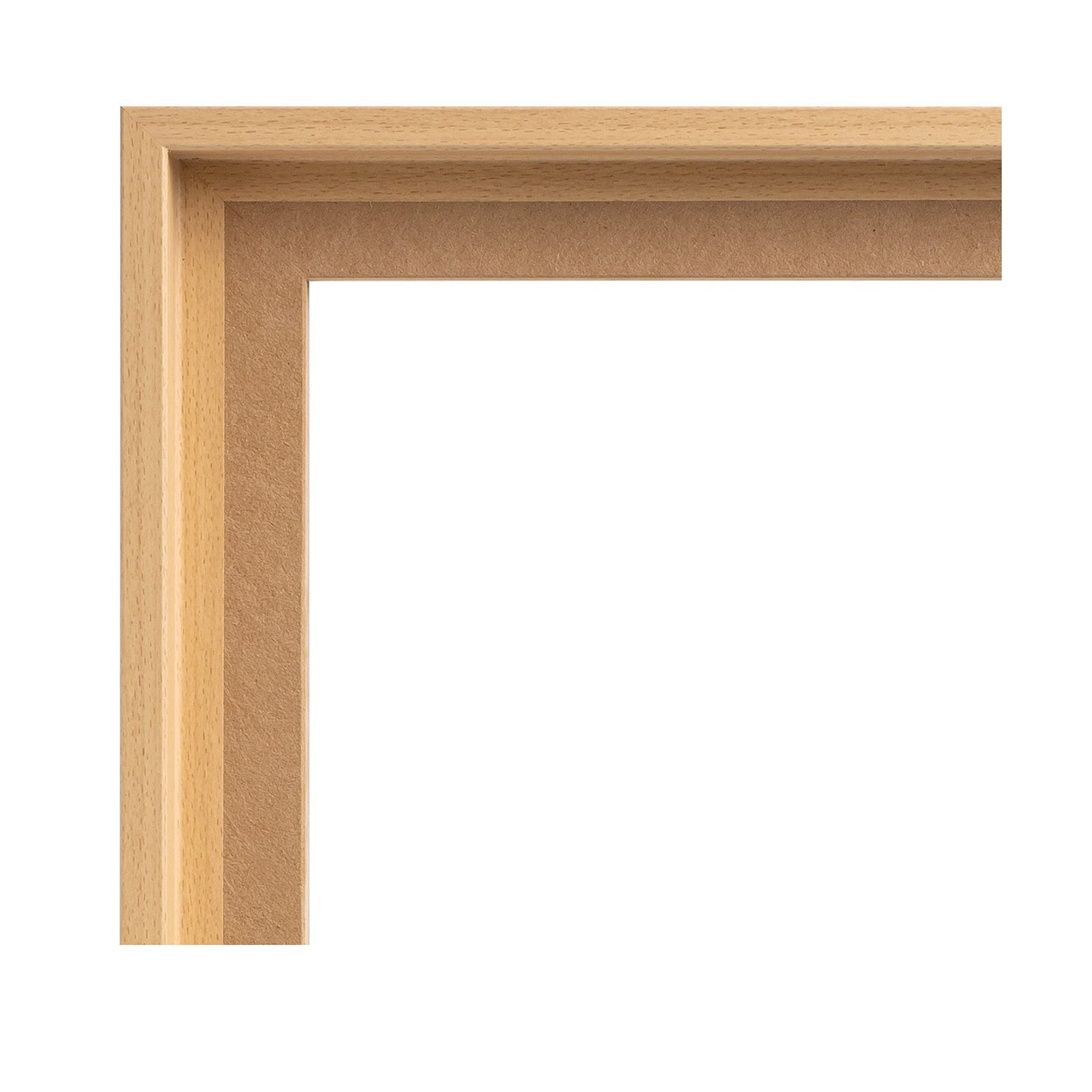 Cadre à joint d'ombre pour châssis | 60x80 cm | Hêtre | MDF cadre pour toiles avec effet de profondeur | avec accessoires de montage | Cadre sans verre ni dos d'âne