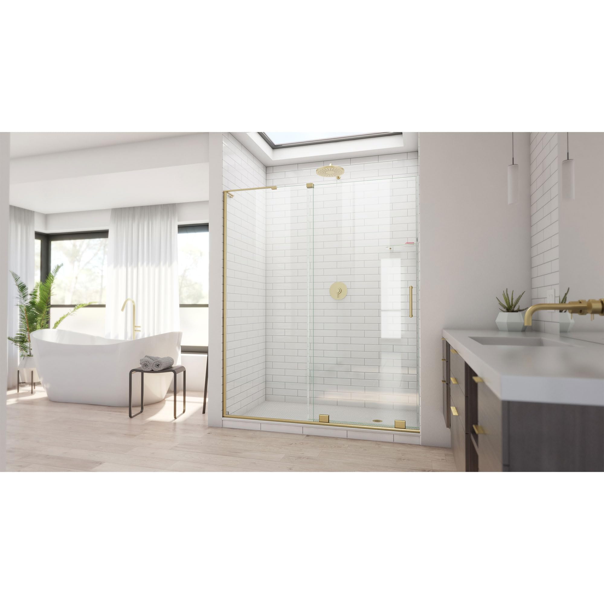 DreamLine Mirage-X 55-59 inch W x 71 inch H Frameless Sliding