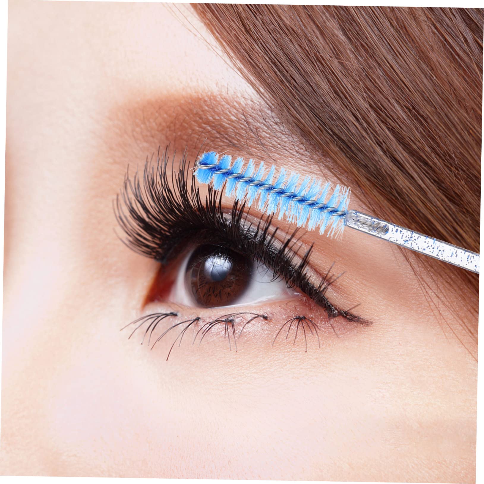 Gogogmee 4Pcs Keychain Brush Tubes Makeup Applicator for and Eyebrow for Travel and Daily Use for Makeup Artists and Beginners