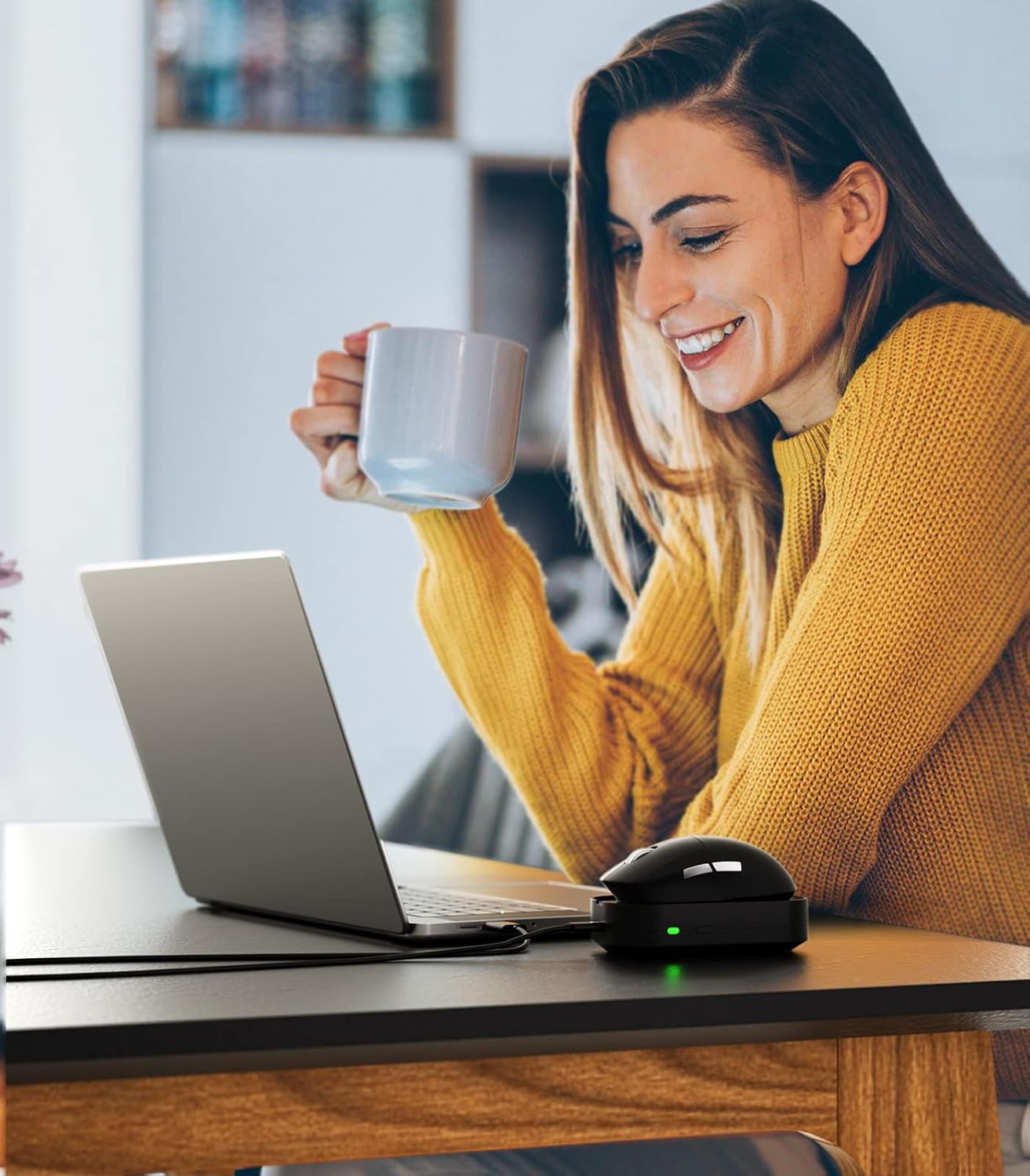 Mouse Jiggler Undetectable, Automatic Mouse Mover Device for Computer Laptop Awakening, No Software & Driver with ON/Off Switch Mouse Shaker, Work from Home Must Haves (Black Sun) - Image 7