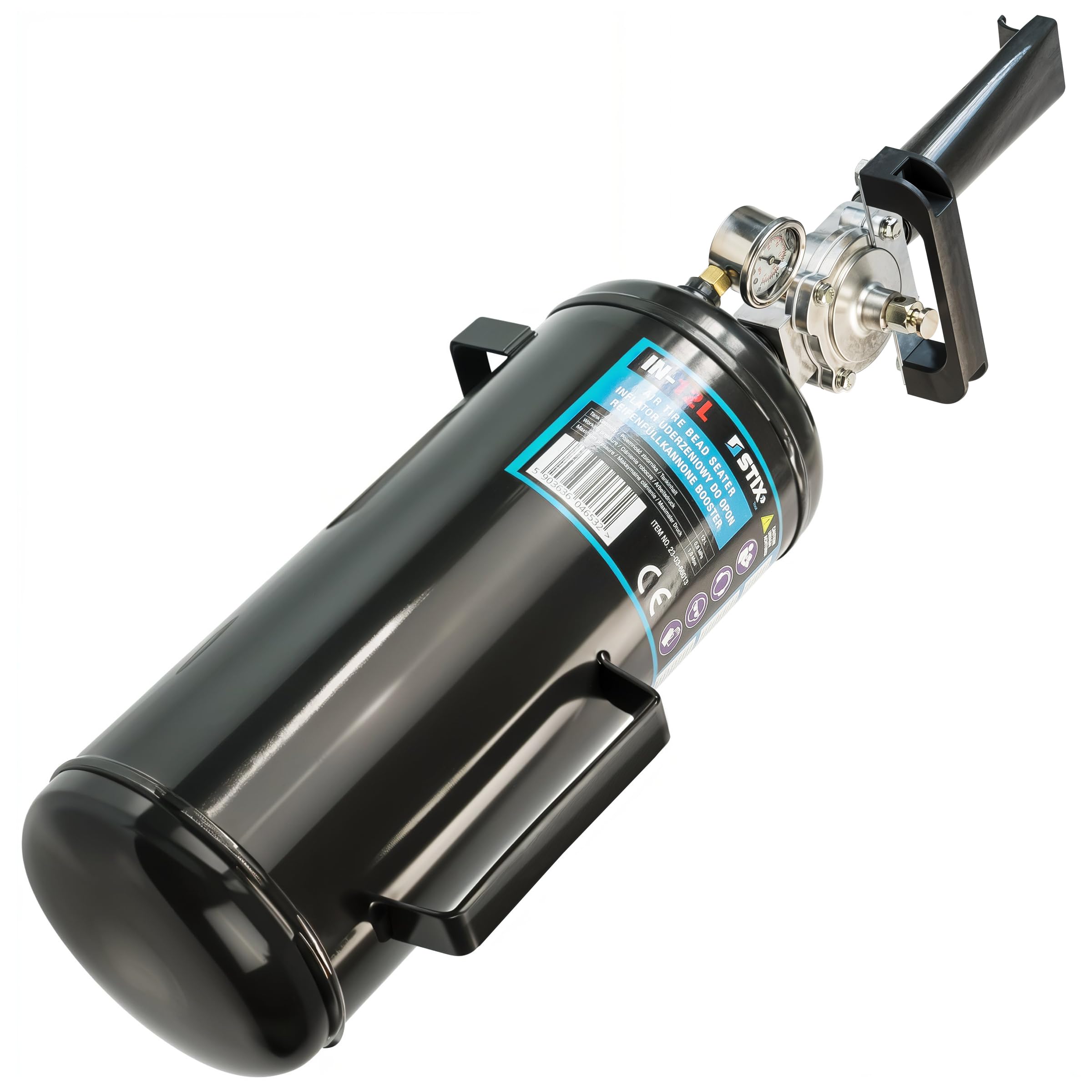Stix Automotive Equipment Inflador de neumáticos 12L - Booster de neumáticos - 6-8Bar - reparación de neumáticos - Bazooka impacto