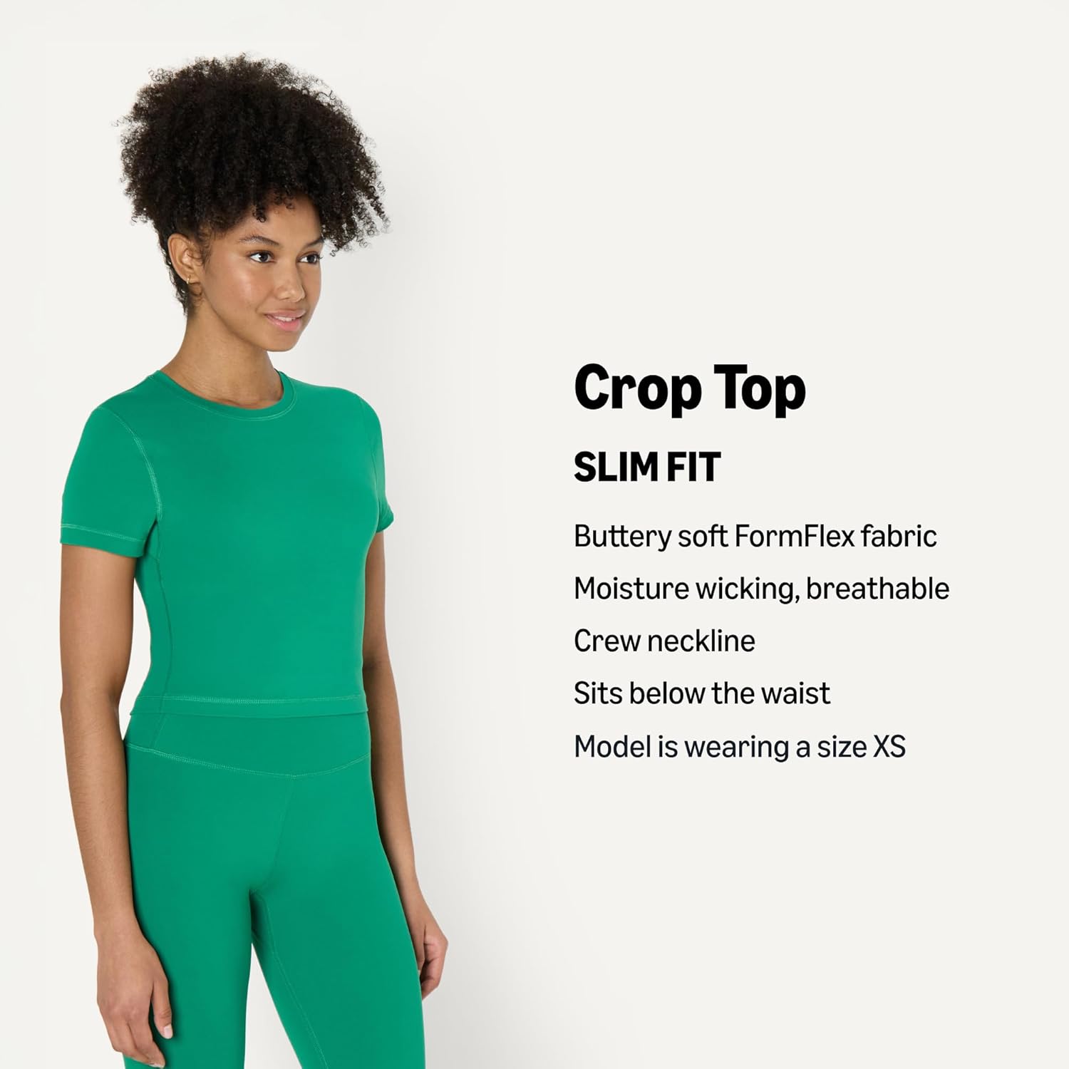 Amazon Essentials Womens Active FormFlex Buttery Soft Short Sleeve Slim Fit Crop Layering Workout Top - Image 4