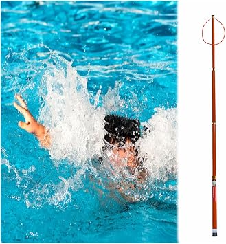 Rescue Pool Pole,Professional Emergency Rescue Pole for Drowning Victims-Telescopic Fibreglass with Luminous Reflective Safety Hook for Effective Water Rescue and Pool Safety