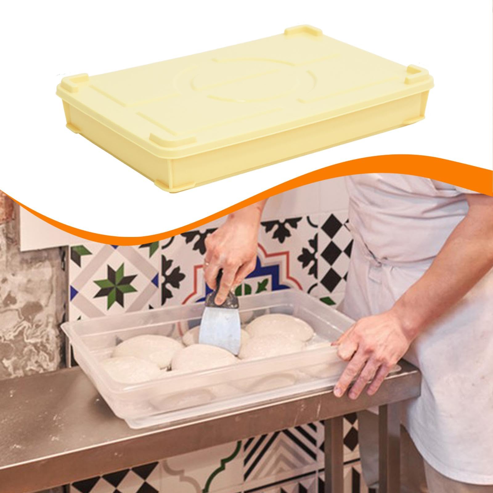 Scatola per Pizza con Coperchio, Contenitore, Organizer, Fatta in Casa, Giallo Piccolo