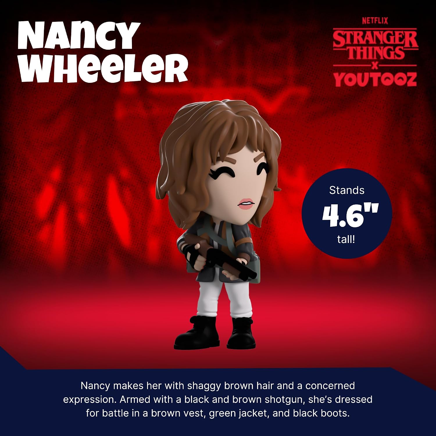 Youtooz Stranger Things Nancy Wheeler 4.6" Vinyl Figure, Collectible Nancy Wheeler Stranger Things Collection