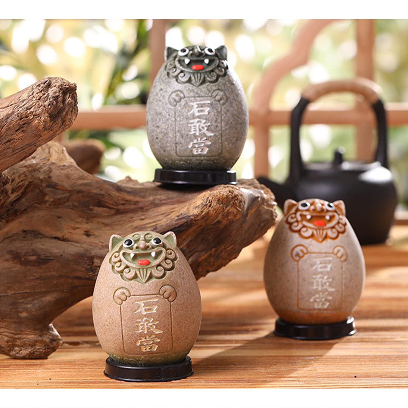 ⭐玄関の置物 Amazon.co.jp: かわいい いしがんとう 石敢當 置物 玄関 風水グッズ