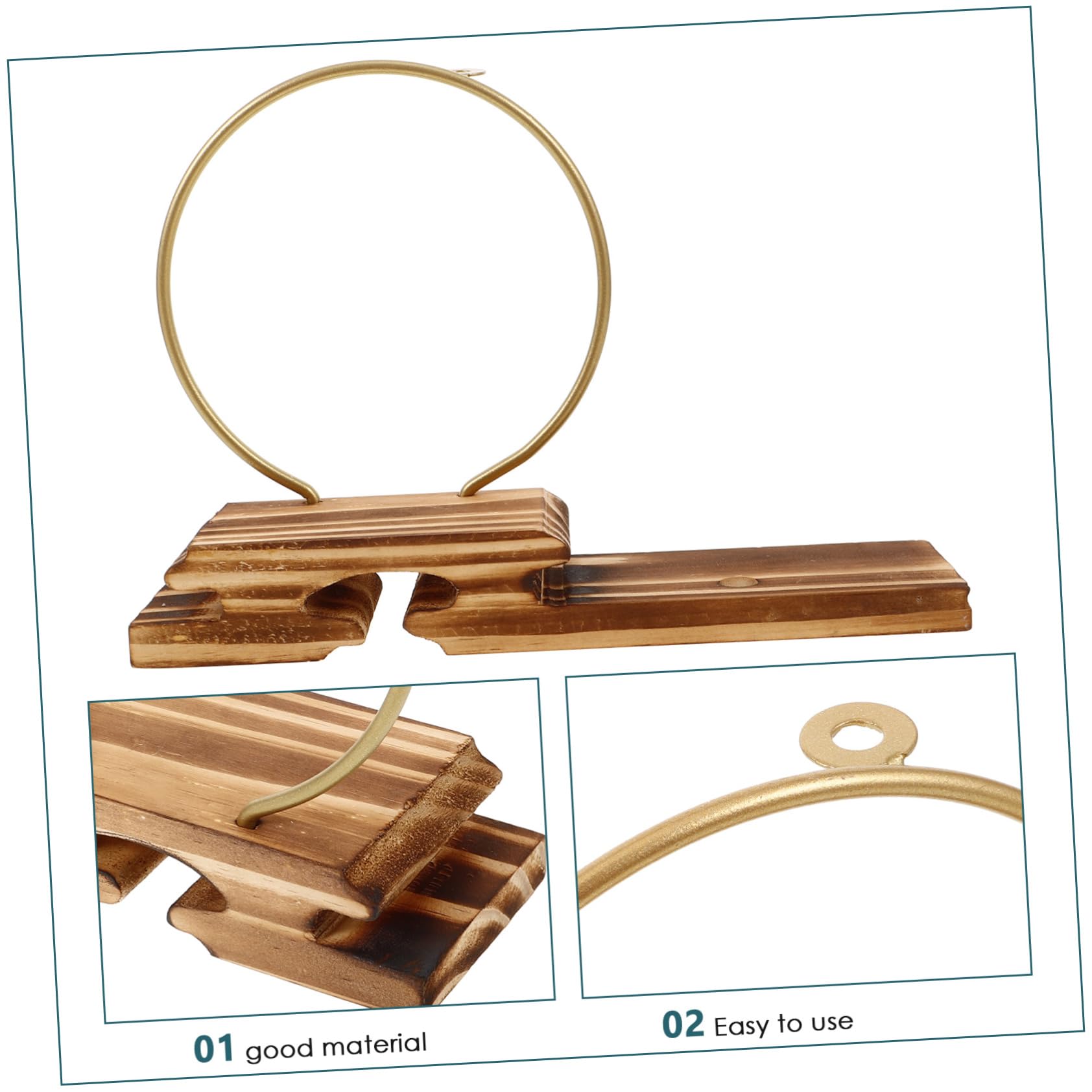 Mobestech Portaincienso de Reflujo con Base de Madera y Marco para Decoración de Adorno para Relajación