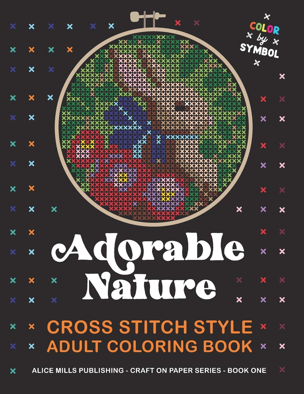 Amazon.com: Adorable Nature: Cross Stitch Style Adult Coloring Book - Color by Symbol (Alice ...