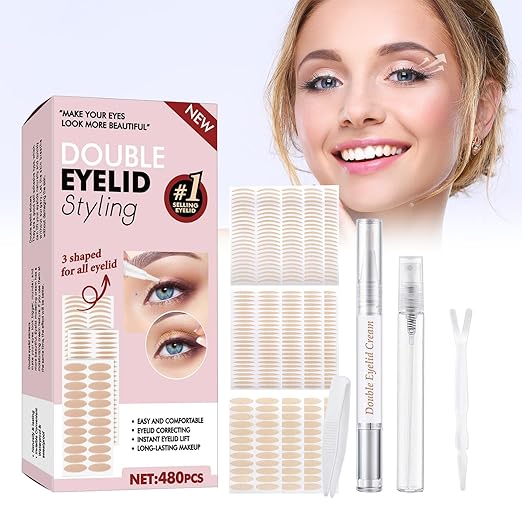 Eyelid Tape, 480PCS Eyelid Lifter Strips, Double Eyelid