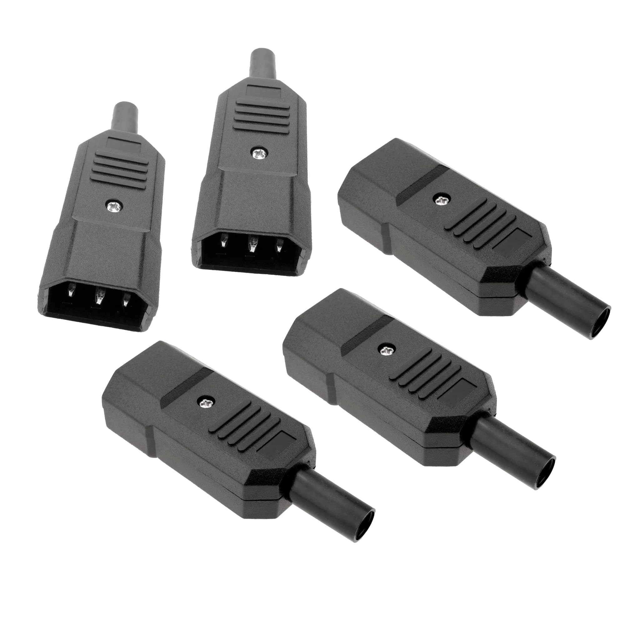 MX Inlet conector 250V 10A Terminals Panel Mount IEC C14 Male Connector - 3 PIN AC Plug Male for Computer Supply C14 Plug Electrical, IEC Power Socket ( 5 Pcs )-image-16