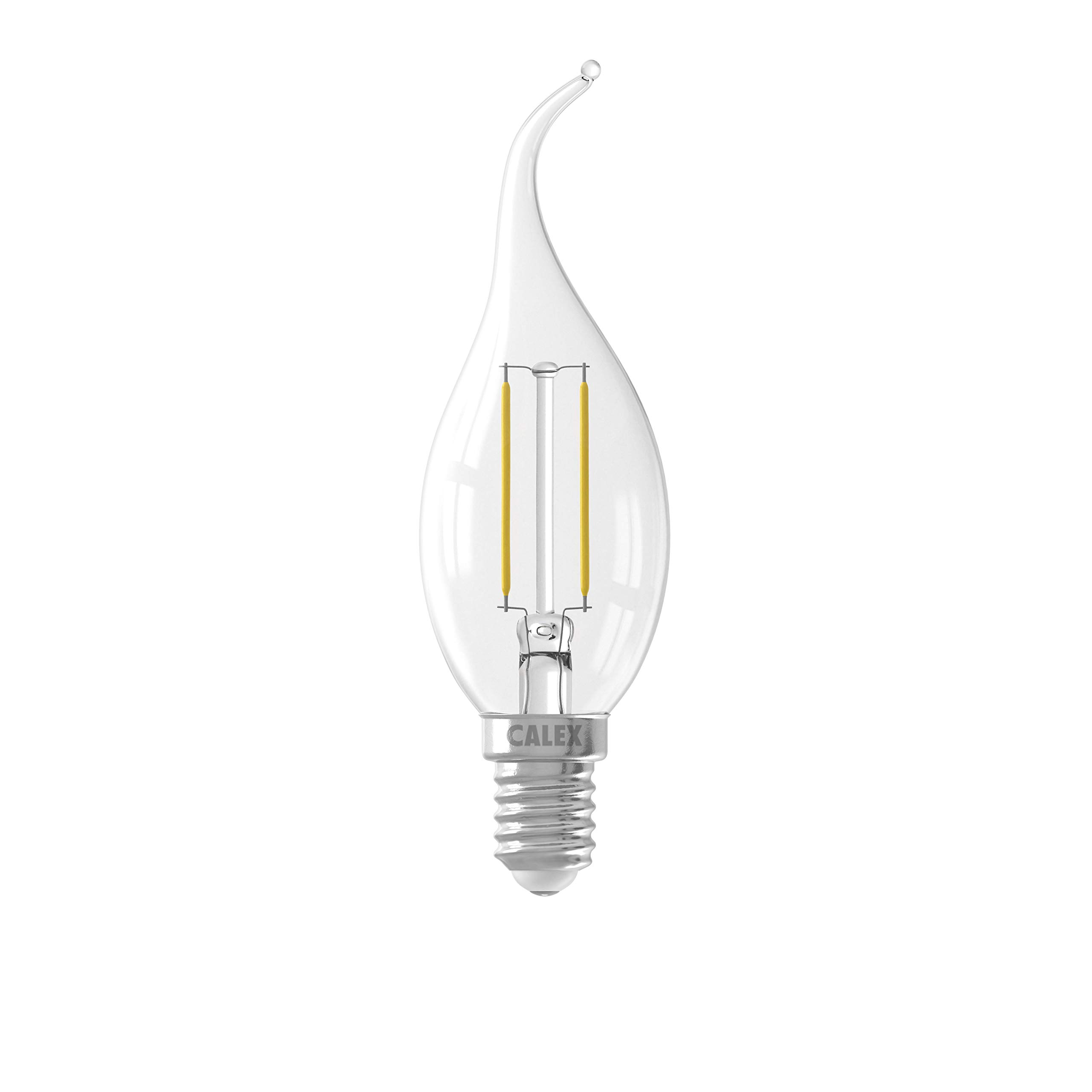Calex Bright Windstoßkerzenlampe Led-Filament 2W (Ersetzt 20W) E14