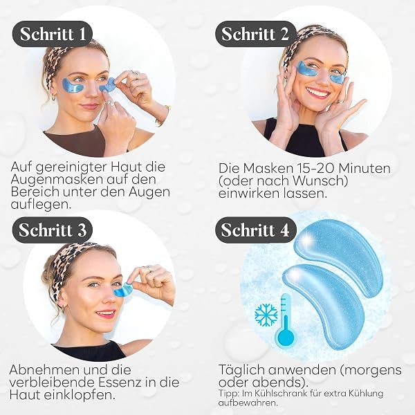 BLOOMORA Gemischte Augenpads (30 Paare) - Eye Pads mit Niacinamid & Augenpads Hyaluron - Augenpadz Gegen Augenringe - Augenri - 5