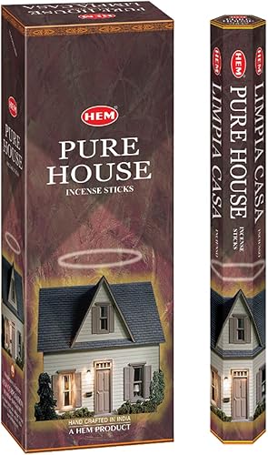 Hem Pure House - Varitas de incienso Hexa, paquete de 6 cajas (120 varillas en total) | Incienso natural enrollado a mano de la India | Aroma