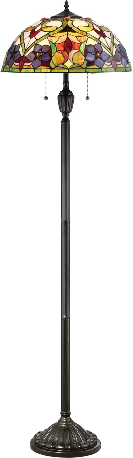 Quoizel Violets 2-Light Vintage Bronze Floor Lamp