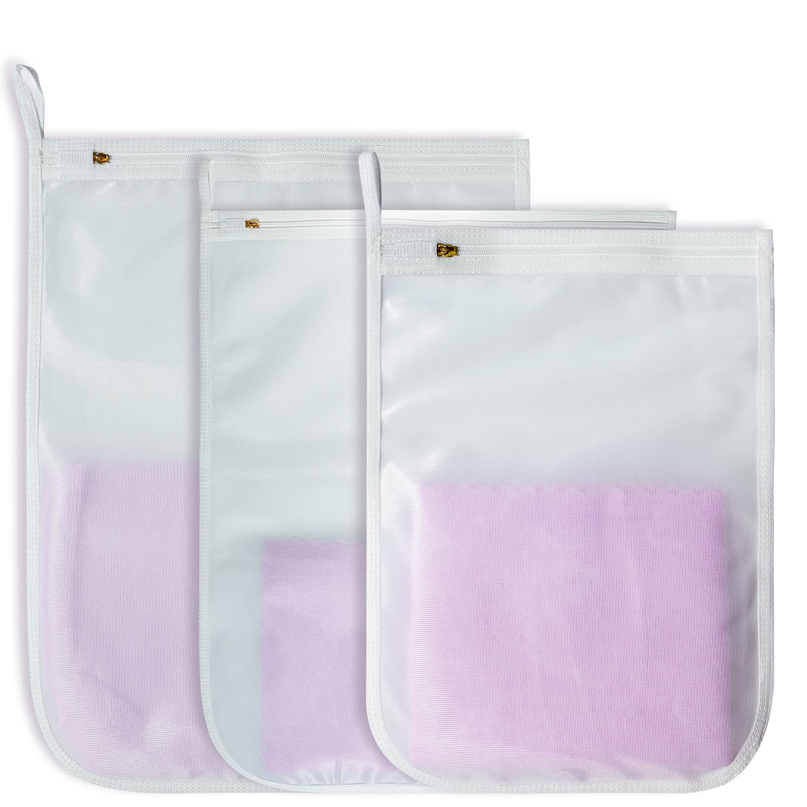 Photo 1 of 2 Vaadonazio 3pc L/m/s Durable Honeycomb Mesh Laundry Bags For Washing Machine, Laundry Mesh Bags For Delicates, Bras, Garment, Sweater, Undergarment, Socks, Lingerie, Underwear, Laundry Protection Bag size1