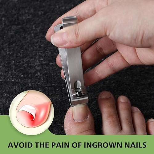 Miniatura 3 de BALUCA Cortaúñas de hoja recta resistente para uñas gruesas de los pies, cortaúñas profesionales de acero inoxidable para uñas de los pies,