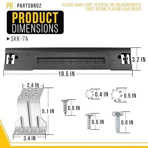 PartsBroz SKK-7A SKK-8K for Samsung Washer Dryer Stacking Kit 27 Inch SKK7A SKK8K WF45T6000AW WF42H5000AW - Thumbnail 4
