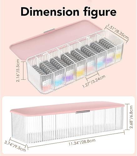 Miniatura 4 de P-80 Organizador diario de lentes de contacto con removedor y pinzas, dispensador de lentes desechable, caja de plástico transparente para todas las